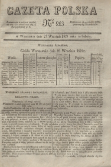 Gazeta Polska. 1828, № 263 (27 września) +dod.