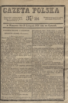 Gazeta Polska. 1828, № 316 (20 listopada)