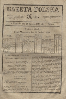 Gazeta Polska. 1828, № 345 (20 grudnia)