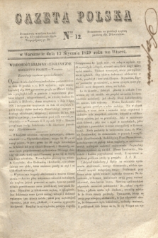 Gazeta Polska. 1829, Nro 12 (13 stycznia)