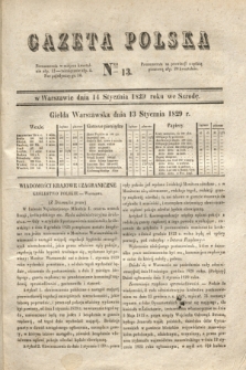 Gazeta Polska. 1829, Nro 13 (14 stycznia)