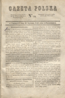 Gazeta Polska. 1829, Nro 18 (19 stycznia)