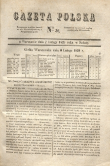 Gazeta Polska. 1829, Nro 36 (7 lutego)