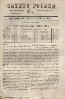 Gazeta Polska. 1829, Nro 40 (11 lutego)