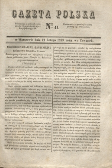 Gazeta Polska. 1829, Nro 41 (12 lutego)