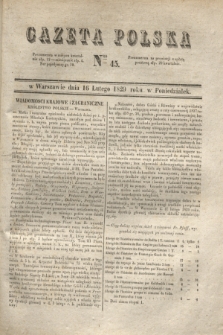 Gazeta Polska. 1829, Nro 45 (16 lutego)