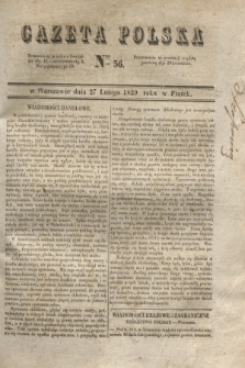 Gazeta Polska. 1829, Nro 56 (27 lutego)