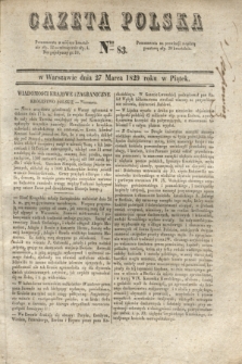 Gazeta Polska. 1829, Nro 83 (27 marca)