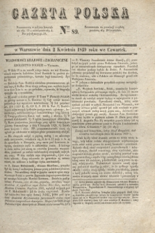 Gazeta Polska. 1829, Nro 89 (2 kwietnia)