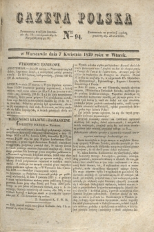 Gazeta Polska. 1829, Nro 94 (7 kwietnia)