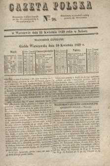 Gazeta Polska. 1829, Nro 98 (11 kwietnia)