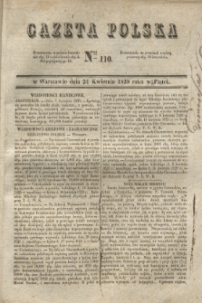 Gazeta Polska. 1829, Nro 110 (24 kwietnia) + dod.