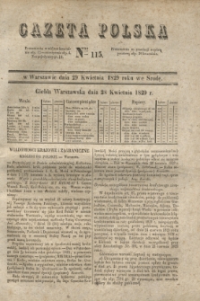 Gazeta Polska. 1829, Nro 115 (29 kwietnia)