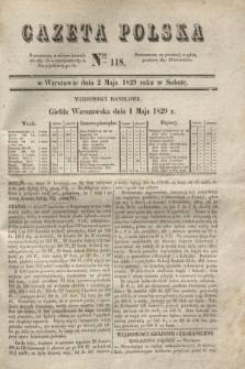 Gazeta Polska. 1829, Nro 118 (2 maja)