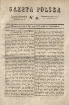 Gazeta Polska. 1829, Nro 151 (8 czerwca)