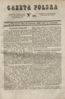 Gazeta Polska. 1829, Nro 154 (11 czerwca)