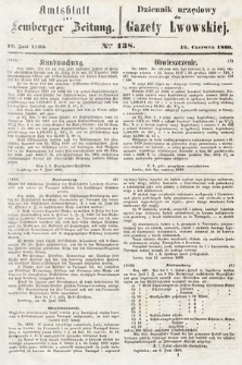Amtsblatt zur Lemberger Zeitung = Dziennik Urzędowy do Gazety Lwowskiej. 1860, nr 138