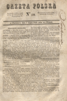 Gazeta Polska. 1829, Nro 178 (7 lipca)