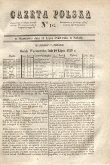 Gazeta Polska. 1829, Nro 182 (11 lipca)