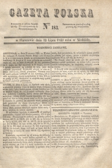 Gazeta Polska. 1829, Nro 183 (12 lipca)