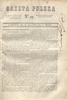 Gazeta Polska. 1829, Nro 192 (21 lipca)