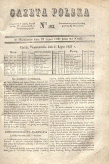 Gazeta Polska. 1829, Nro 193 (22 lipca) + dod.