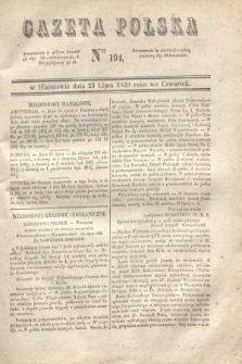 Gazeta Polska. 1829, Nro 194 (23 lipca)