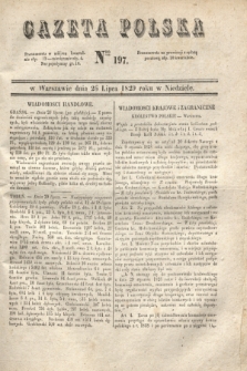 Gazeta Polska. 1829, Nro 197 (26 lipca)