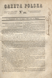 Gazeta Polska. 1829, Nro 202 (31 lipca)