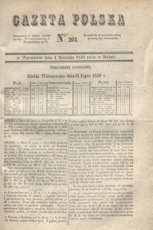 Gazeta Polska. 1829, Nro 203 (1 sierpnia)