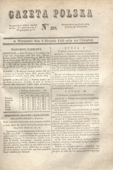 Gazeta Polska. 1829, Nro 208 (6 sierpnia)
