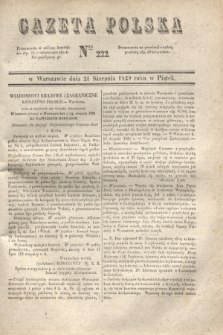 Gazeta Polska. 1829, Nro 222 (21 sierpnia)