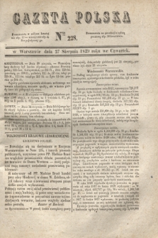 Gazeta Polska. 1829, Nro 228 (27 sierpnia)