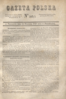 Gazeta Polska. 1829, Nro 245 (14 września)