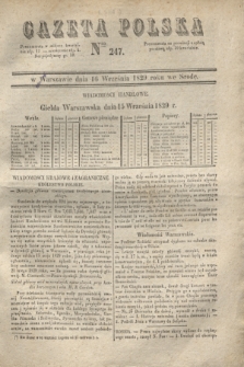 Gazeta Polska. 1829, Nro 247 (16 września)