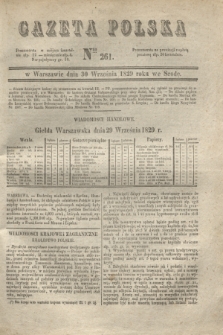 Gazeta Polska. 1829, Nro 261 (30 września)
