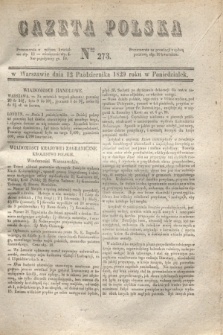 Gazeta Polska. 1829, Nro 273 (12 października)