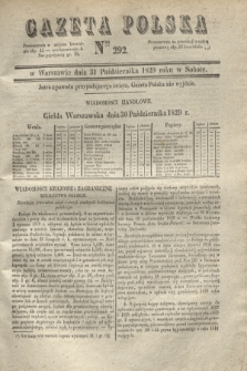 Gazeta Polska. 1829, Nro 292 (31 października)