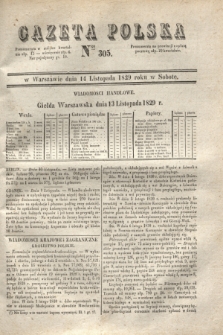 Gazeta Polska. 1829, Nro 305 (14 listopada)