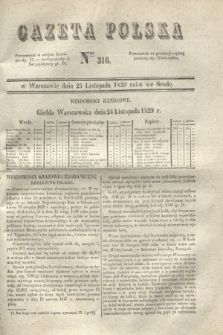 Gazeta Polska. 1829, Nro 316 (23 listopada)