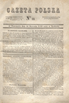 Gazeta Polska. 1830, Nro 22 (24 stycznia)