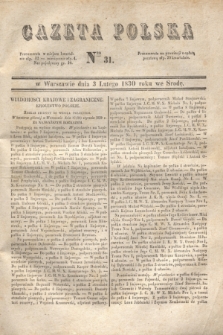 Gazeta Polska. 1830, Nro 31 (3 lutego)