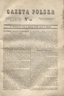 Gazeta Polska. 1830, Nro 33 (5 lutego)