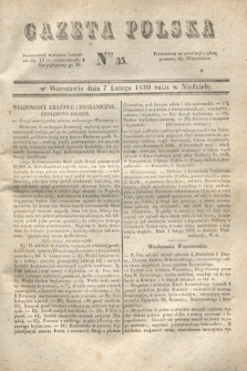 Gazeta Polska. 1830, Nro 35 (7 lutego)