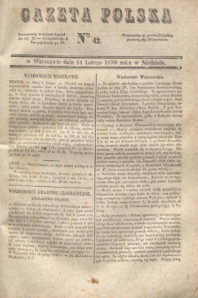 Gazeta Polska. 1830, Nro 42 (14 lutego)