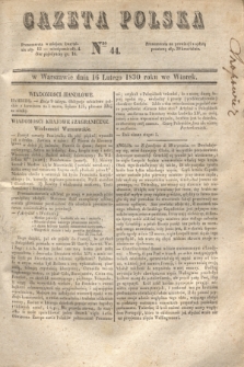Gazeta Polska. 1830, Nro 44 (16 lutego)