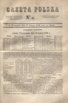 Gazeta Polska. 1830, Nro 45 (17 lutego)