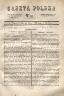 Gazeta Polska. 1830, Nro 83 (28 marca)