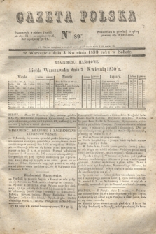 Gazeta Polska. 1830, Nro 89 (3 kwietnia)