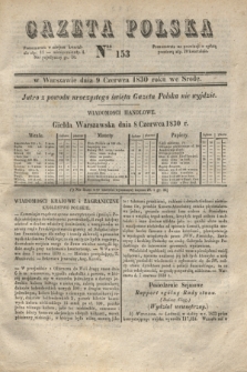 Gazeta Polska. 1830, Nro 153 (9 czerwca)